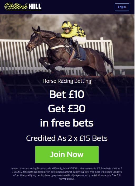 Cheltenham free bets William Hill