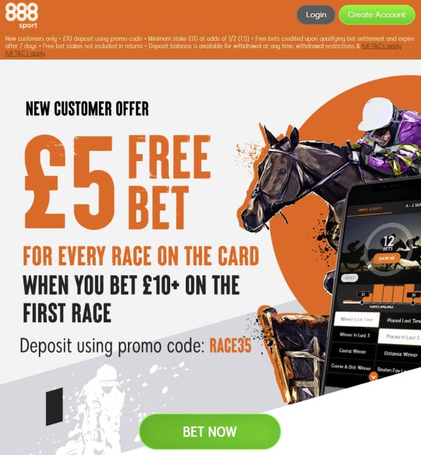888Sport £35 in free bets