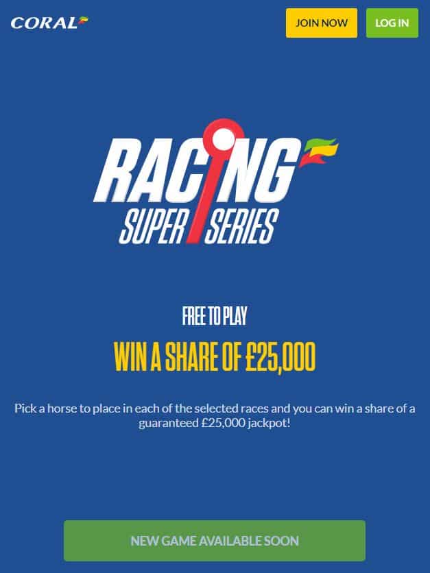 Coral Racing Super Series offer