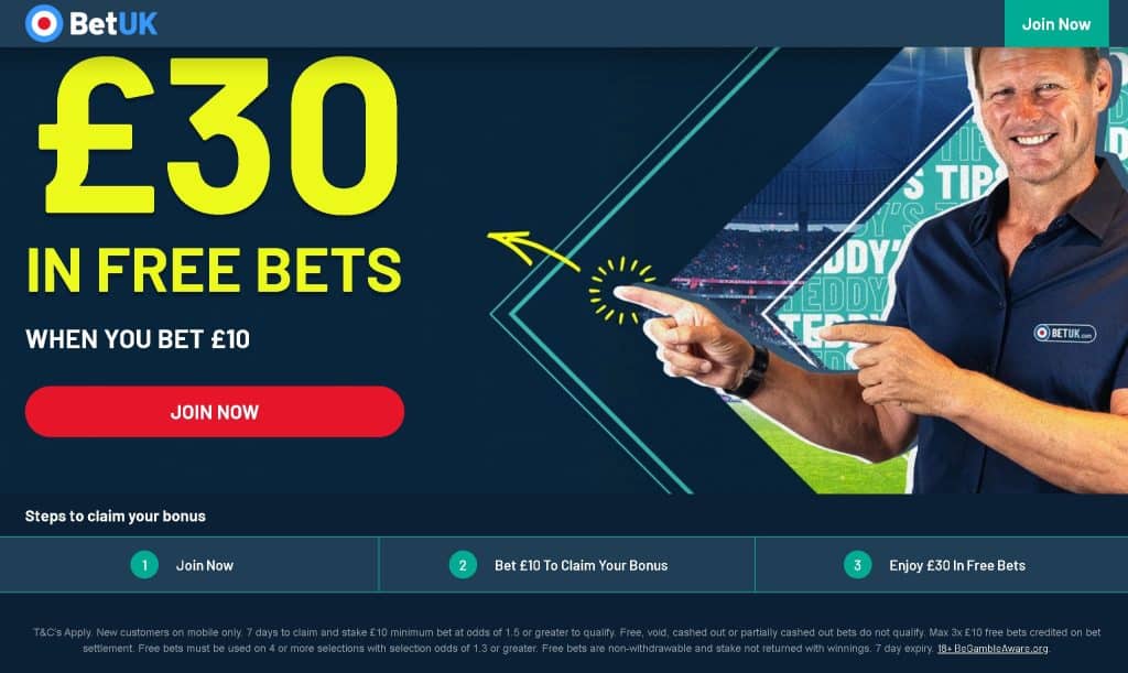 Bet UK sign-up offer