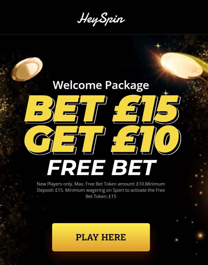 HeySpin sign-up offer