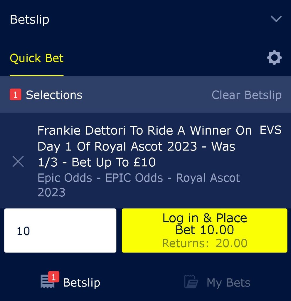 Royal Ascot Detorri offer